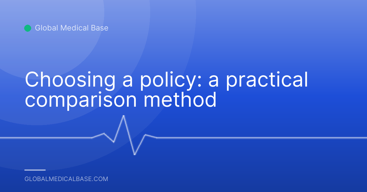 Choosing a policy: a practical comparison method