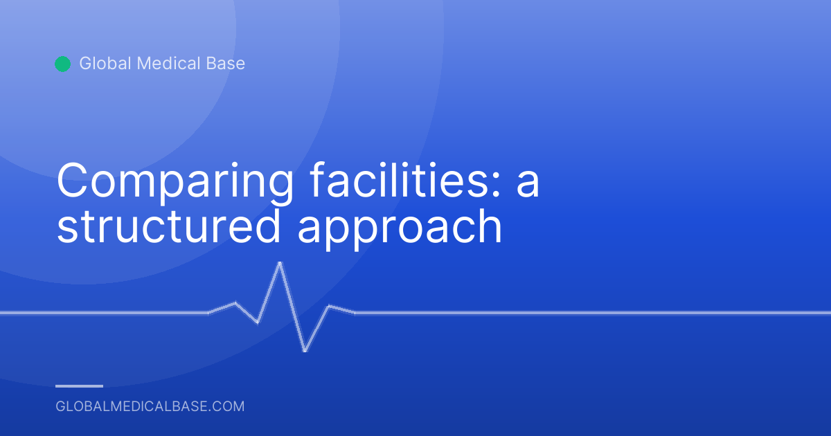 Comparing facilities: a structured approach