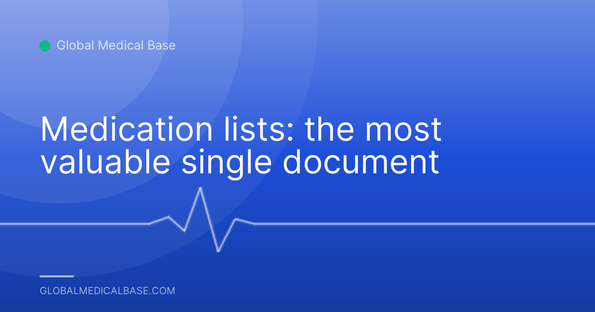 Medication lists: the most valuable single document