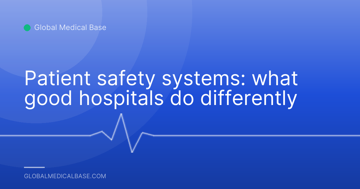 Patient safety systems: what good hospitals do differently